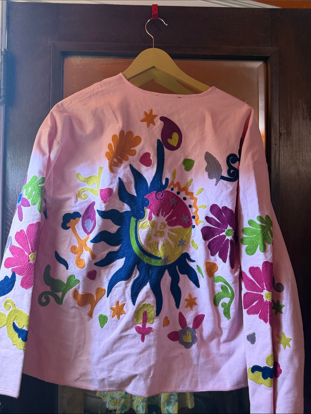 ASOS Pink Embroidered Star Button Jacket - Picture 5 of 5